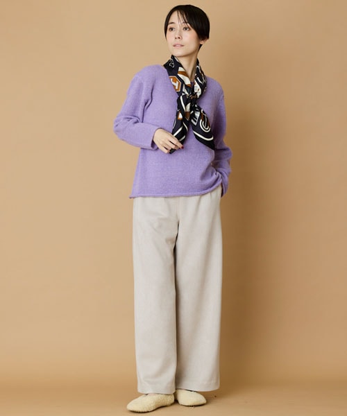 ミックスヤーンニットプルオーバー