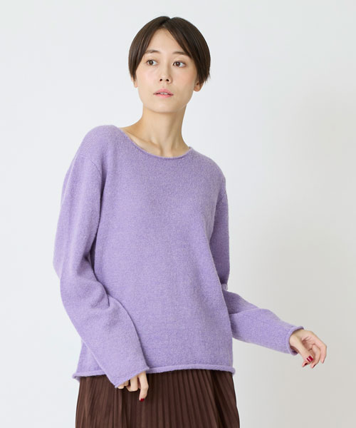 ミックスヤーンニットプルオーバー