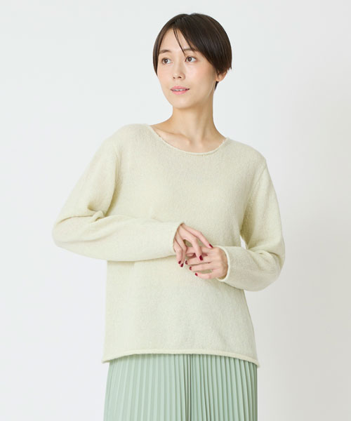 ミックスヤーンニットプルオーバー