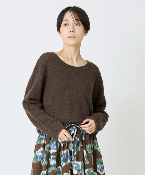 ミックスヤーンニットプルオーバー