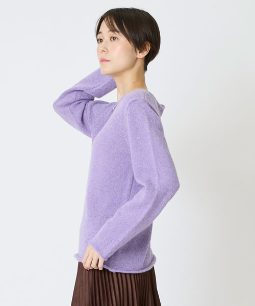 ミックスヤーンニットプルオーバー