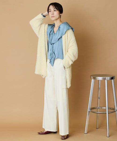 シャギーニットカーディガン