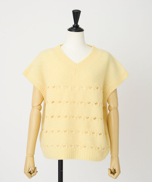 ウールナイロンニットベスト