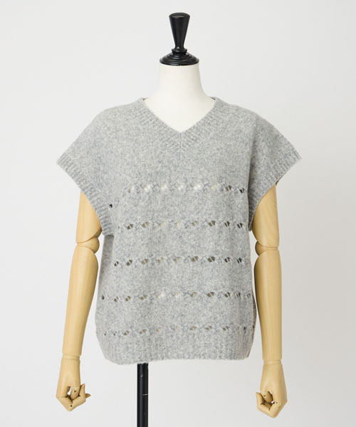 ウールナイロンニットベスト