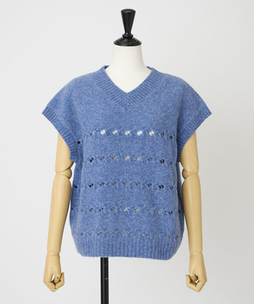 ウールナイロンニットベスト