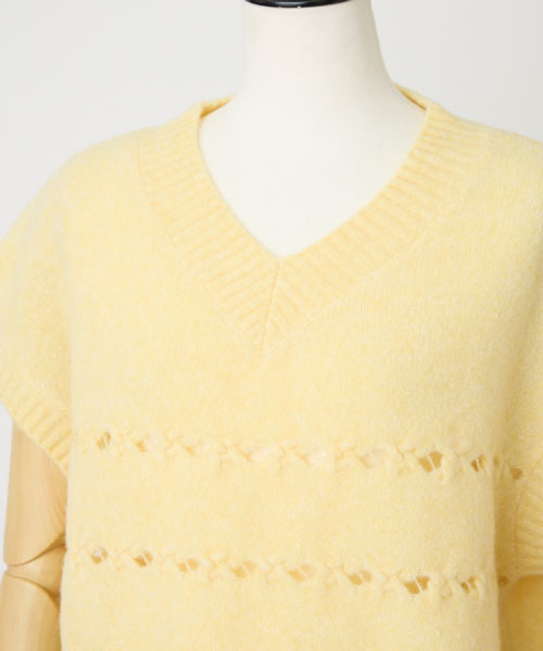 ウールナイロンニットベスト