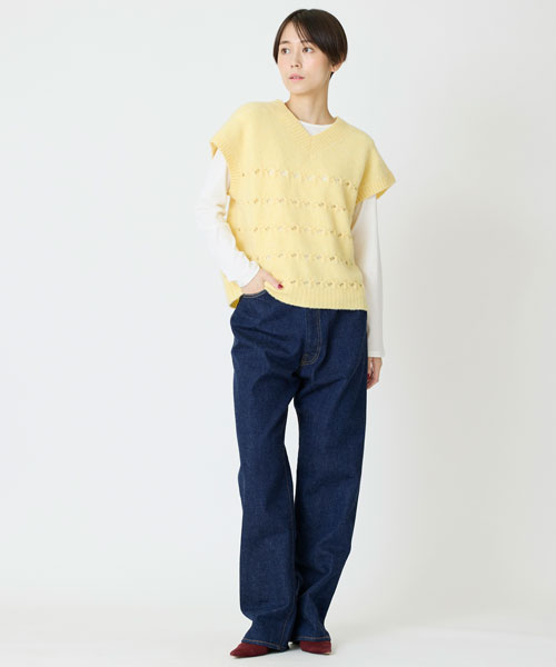 ウールナイロンニットベスト