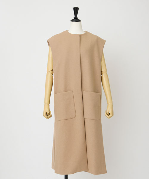 カシミヤ混ダブルクロスロングジレ【11/12以降お届け】 | ベスト