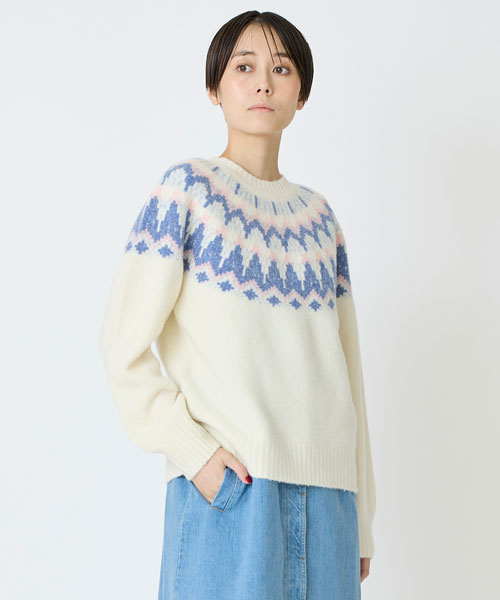 ウールナイロンフェアアイルニット