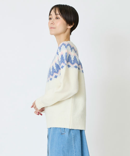 ウールナイロンフェアアイルニット