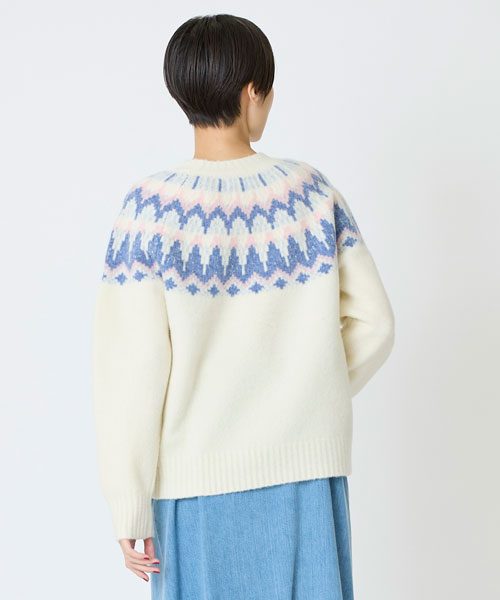 ウールナイロンフェアアイルニット