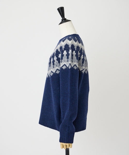 ウールナイロンフェアアイルニット