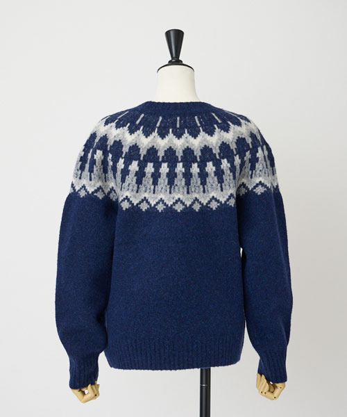 ウールナイロンフェアアイルニット