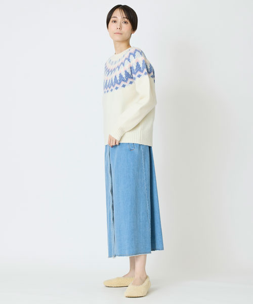 ウールナイロンフェアアイルニット