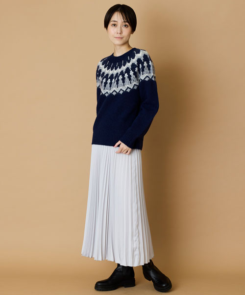 ウールナイロンフェアアイルニット