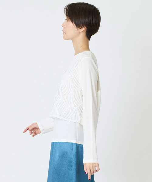 テープレース×ニットベスト