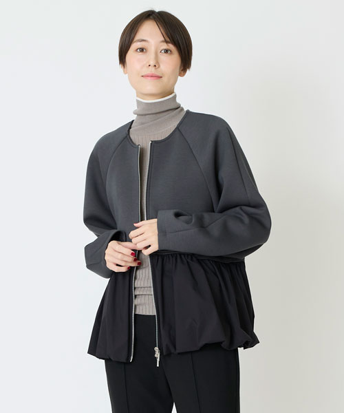 エアクッションジップアップブルゾン