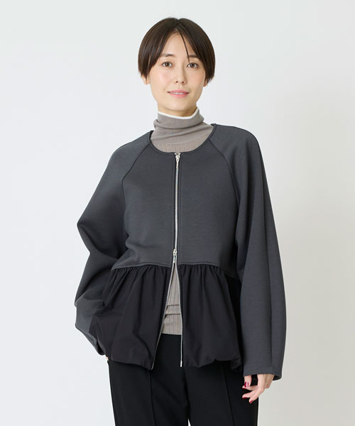 エアクッションジップアップブルゾン