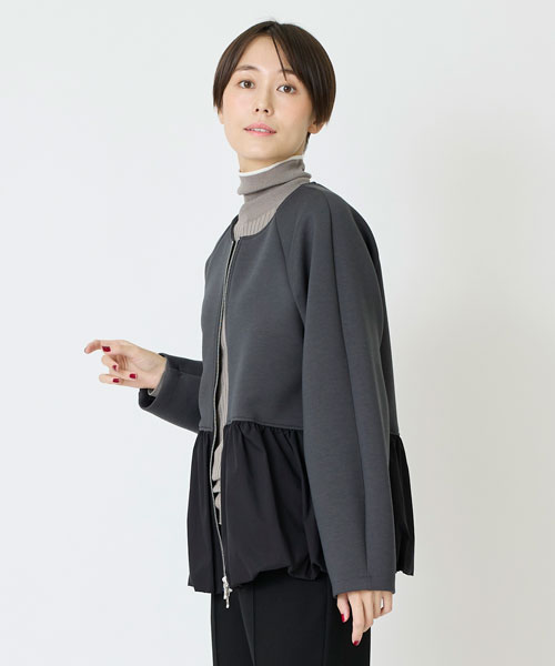 エアクッションジップアップブルゾン