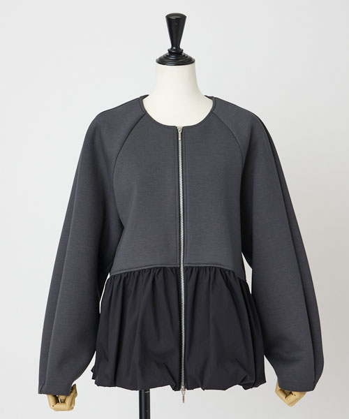 エアクッションジップアップブルゾン