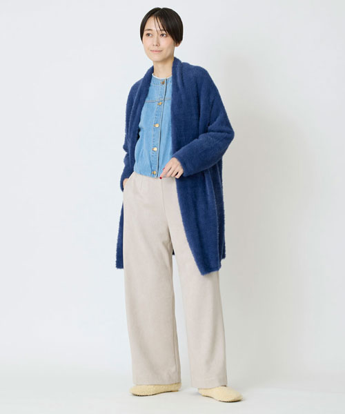 フェイクスエードワイドパンツ