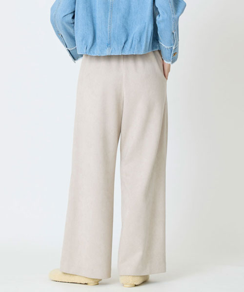 フェイクスエードワイドパンツ