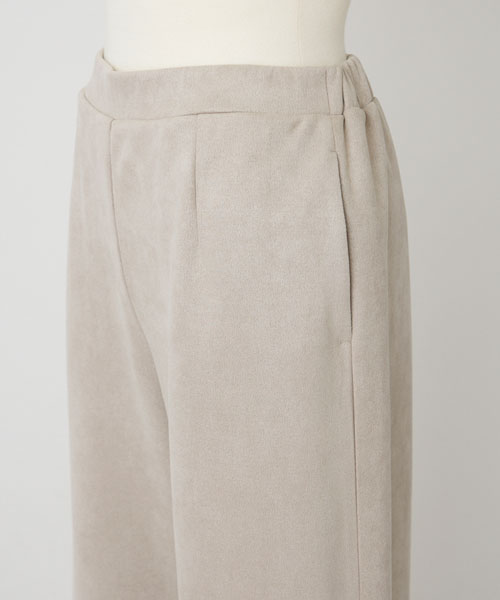 フェイクスエードワイドパンツ