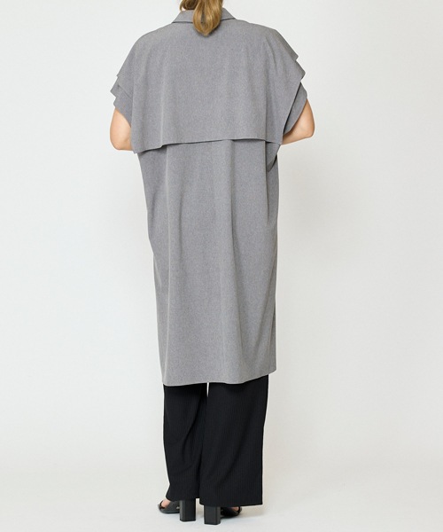 エステルブロードロングシャツ