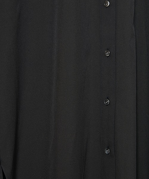 エステルブロードロングシャツ