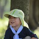汗かきキッズのお散歩におすすめ ライトウエイト サマーフラップ帽子 紫外線対策 UVカット帽子