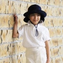 スクールポロシャツ　５分袖　ホワイト　子供用　【日本学校保健会推薦製品】　紫外線対策