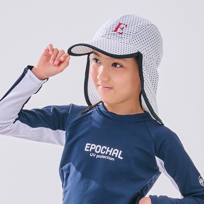 【海や川で大活躍！】　UVカット水陸両用フラップ帽子　子供～小さめレディース　紫外線対策