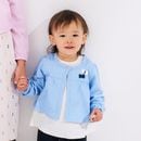 UVカットリボンモチーフボレロ　子ども用カーディガン　紫外線対策