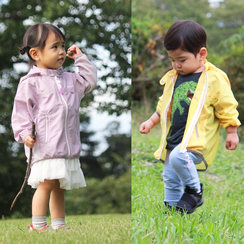 ～3歳サイズ／90cm UVカットウェア　ブレッサブルUVパーカー