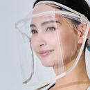 春先の直射日光紫外線花粉をカット！　UVカット透明フェイスガード　フリーサイズ（マジックテープアジャスト付き）顔の紫外線対策