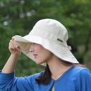 UVカットノーブルハット　ベージュ　UVカット率99％以上のつばの広い深くかぶれるUVカット帽子