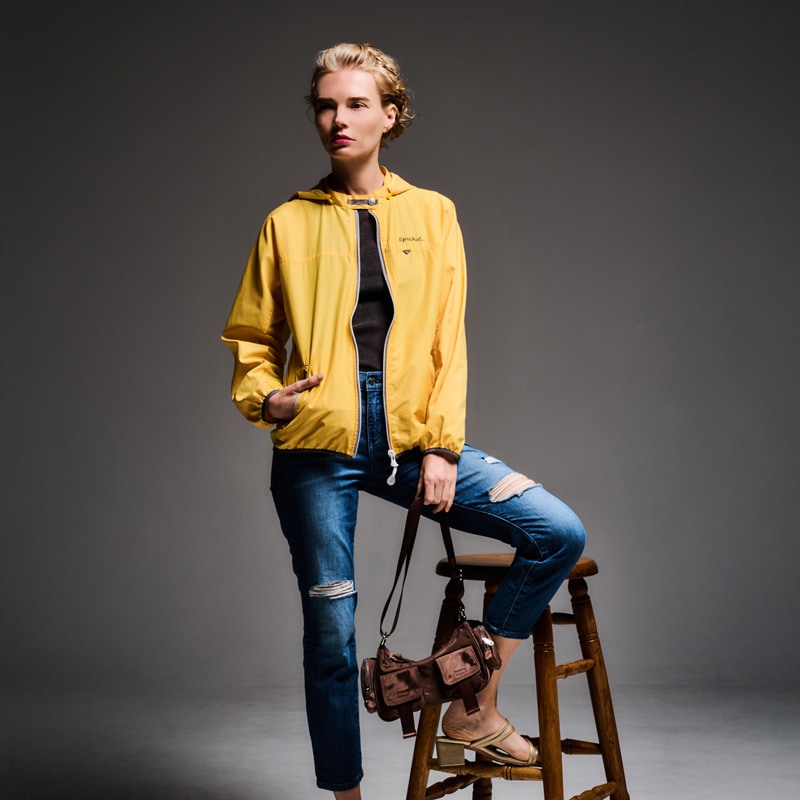 【究極のUV＆汗コントロールウェア】ブレッサブルメッシュUVパーカー　イエロー　エポカル