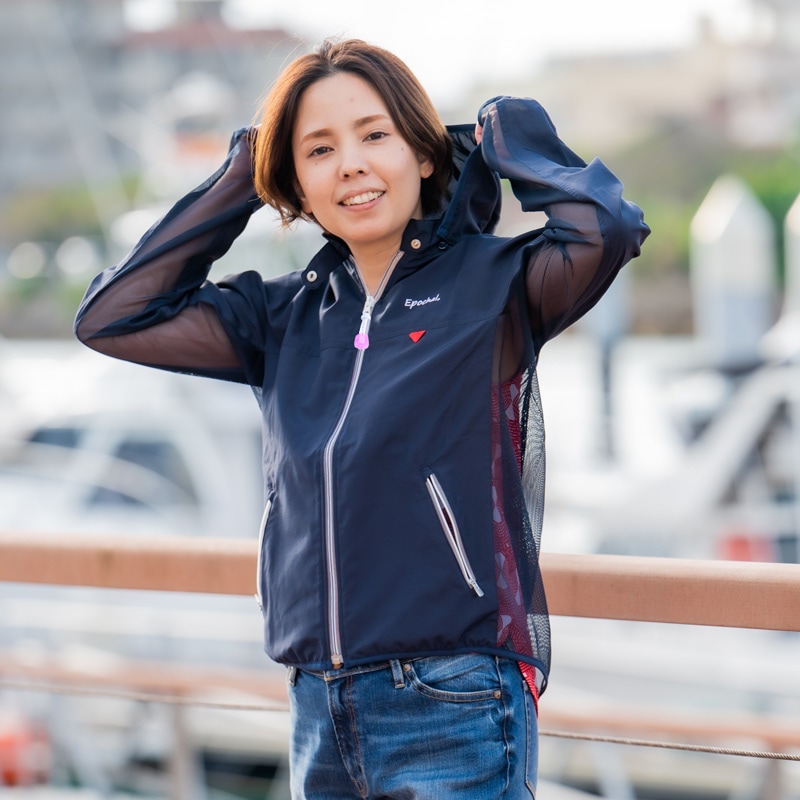 【究極のUV＆汗コントロールウェア】ブレッサブルメッシュUVパーカー　ネイビー　エポカル