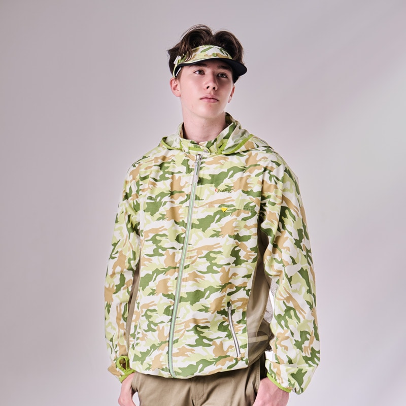 【究極のUV＆汗コントロールウェア】　ブレッサブルメッシュUVパーカー　カモフラグリーン　エポカル