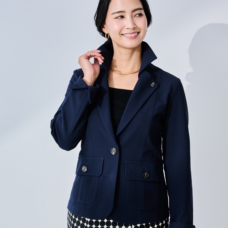 ご予約製品　EPOCHTEX（TM）レディースジャケット　ネイビー　紫外線対策　レディースアウター