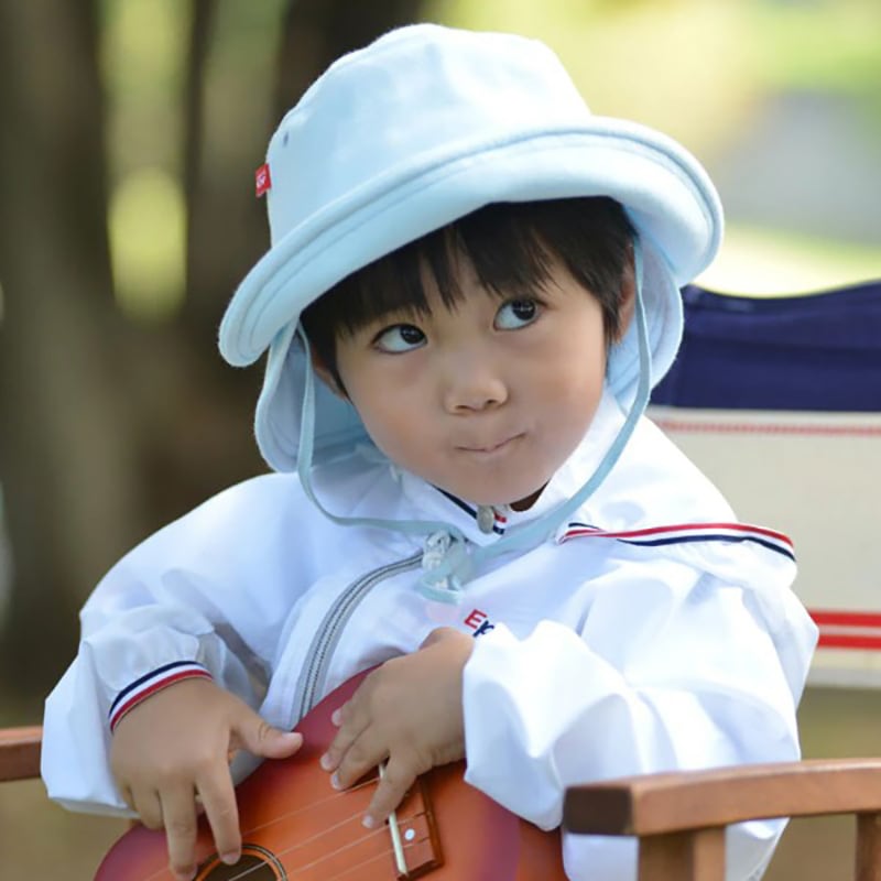 残り僅か！ 3WAYUVカット帽子 ブルー 50cm 【日本学校保健会