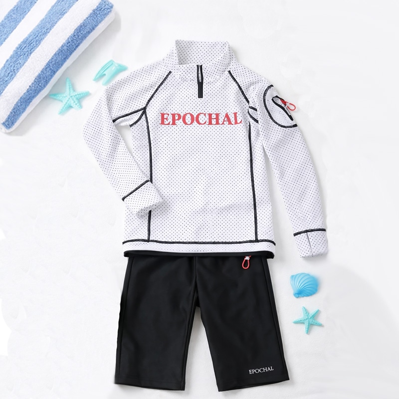おまとめプライス！　ラッシュガードUVTシャツ＆ハーフパンツセット　子供用スイムウェア　紫外線対策