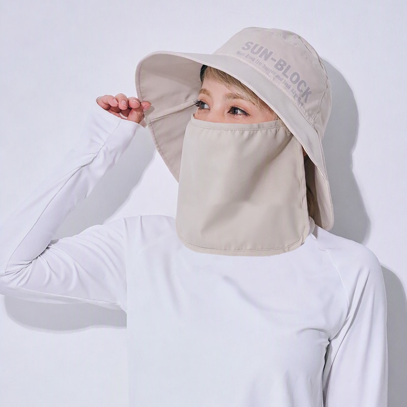 エポカルハット専用　UVカットフラップ＆マスク　フリー　紫外線対策