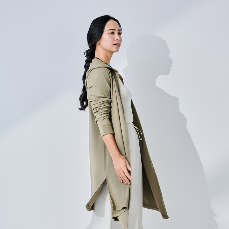 【美と健康を大切に】UVカットマジック3WAYフード付きロングカーディガン　エポカル