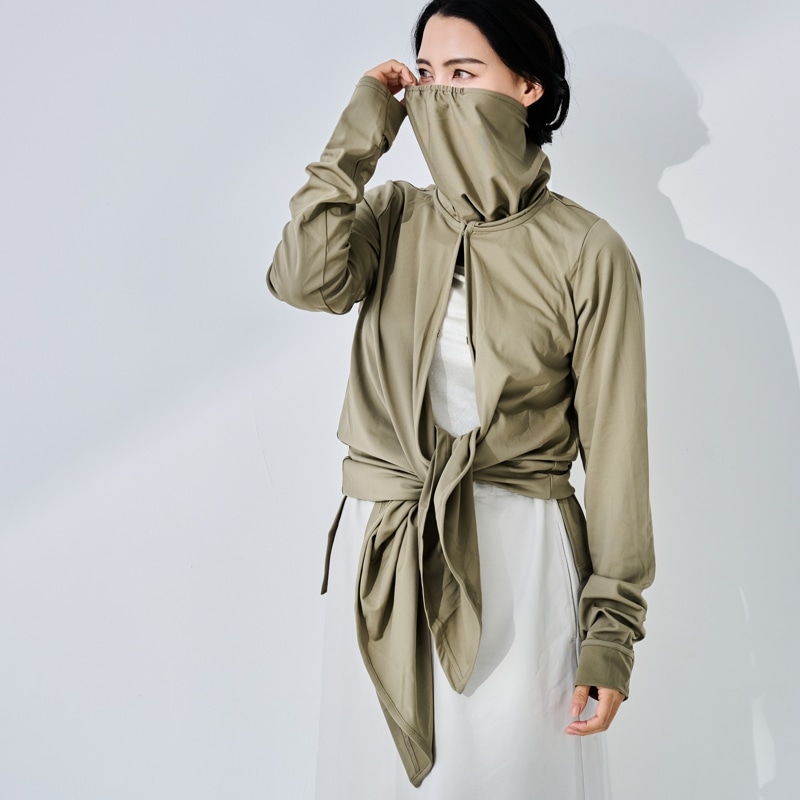 【美と健康を大切に】UVカットマジック3WAYフード付きロングカーディガン　エポカル