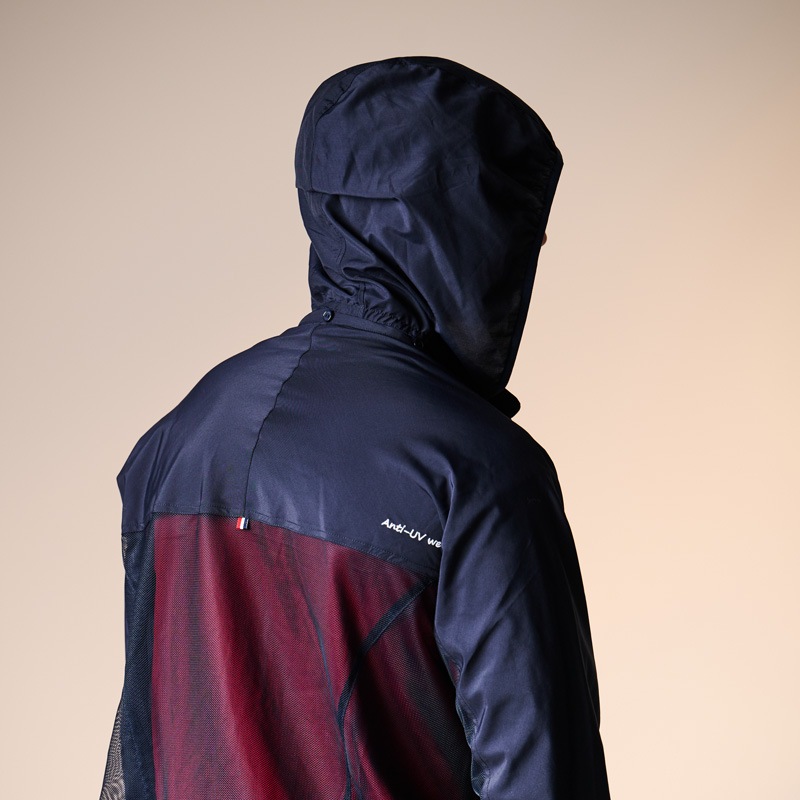 【究極のUV＆汗コントロールウェア】ブレッサブルメッシュUVパーカー　ネイビー　エポカル