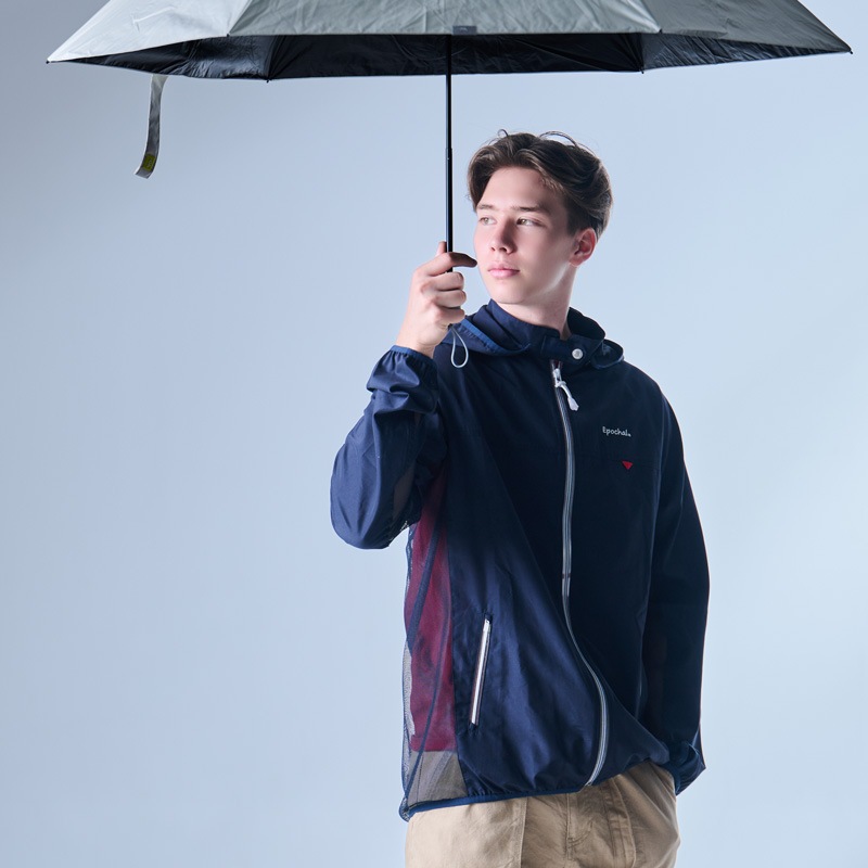 【究極のUV＆汗コントロールウェア】ブレッサブルメッシュUVパーカー　ネイビー　エポカル