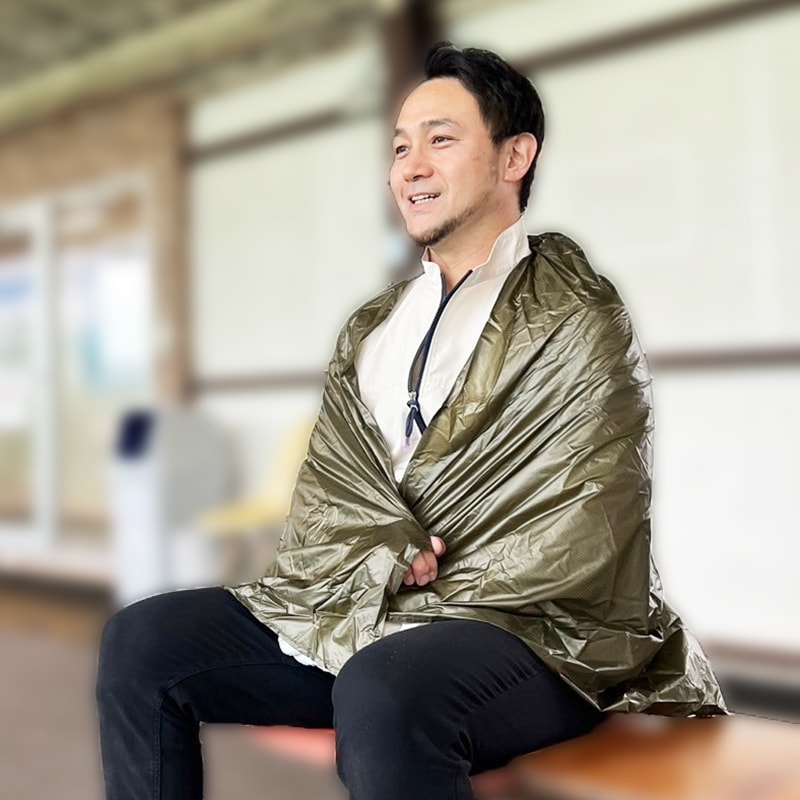 2WAY　サンブロックUVメッシュパーカー　超軽量・撥水マント付　【ベージュ】　紫外線対策　エポカル