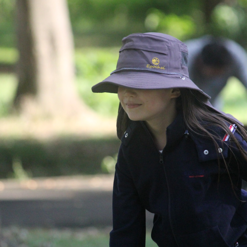 保冷剤が入れられるメッシュハット (打水効果の特殊素材) 子供用