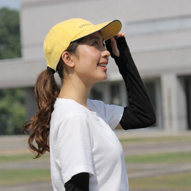 【目の紫外線対策にも！】つば長フェイスガードキャップ　ビビッドカラー　紫外線対策　エポカル